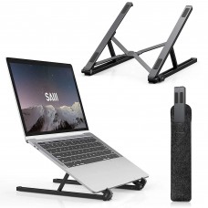 Aluminum Laptop Stand, Foldable Portable Notebook Stand with Adjustable Height, Ventilated Cooling for Laptops, Tablets, 10-17" Inches - X2