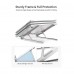Aluminum Laptop Stand, Foldable Portable Notebook Stand with Adjustable Height, Ventilated Cooling for Laptops, Tablets, 10-17" Inches - X2
