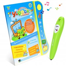 Kids Early Educational Toys, Smart Talking Book with Pen, Interactive Book with Sounds and Colours for Sensory Play