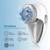AERB Lint Remover, Rechargeable 3-Blade Electric Fabric Shaver with Charging Cord & Extra Blade, 2-Speeds (Grey)