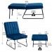 Accent Chair with Ottoman, Modern Velvet Tufted Lounge Chair with Adjustable Backrest, High Density Sponge Filling for Home, Bedroom, Living Room, Office - BC529-DC