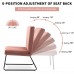 Accent Chair with Ottoman, Modern Velvet Tufted Lounge Chair with Adjustable Backrest, High Density Sponge Filling for Home, Bedroom, Living Room, Office - BC529-DC