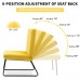 Accent Chair with Ottoman, Modern Velvet Tufted Lounge Chair with Adjustable Backrest, High Density Sponge Filling for Home, Bedroom, Living Room, Office - BC529-DC