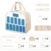  Insulated Lunch Bag for Kids & Adults 9.5L Reusable Lunch Tote with Embroidery Design, Double Zippers, Handle, Front Pocket for School, Work, Picnic & Camping