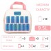  Insulated Lunch Bag for Kids & Adults 9.5L Reusable Lunch Tote with Embroidery Design, Double Zippers, Handle, Front Pocket for School, Work, Picnic & Camping