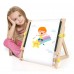 Kids Tabletop Easel with Paper Roll, Double-Sided Whiteboard & Chalkboard with Magnetic Letters & Numbers