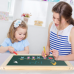 Kids Tabletop Easel with Paper Roll, Double-Sided Whiteboard & Chalkboard with Magnetic Letters & Numbers