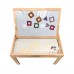 Multifunctional Wooden Magnetic Game Table for Kids – Includes Magnetic Blocks, Reversible Drawing Board, and Storage Compartments – Perfect for Creative Play and Learning (3+ Years)