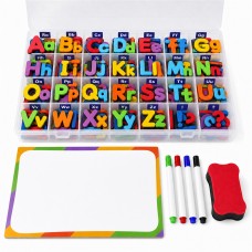 Magnetic Alphabet Letters, 234-Piece Foam Set with Board and Case