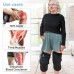 Knee Massager with Heat and Vibration, Electric Heated Knee Wraps Pair, 5 Modes, 2 Heat Levels, Adjustable Velcro Fit, 16 in Quilted Leg Wrap for Home Relaxation and Daily Comfort