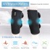 Knee Massager with Heat and Vibration, Electric Heated Knee Wraps Pair, 5 Modes, 2 Heat Levels, Adjustable Velcro Fit, 16 in Quilted Leg Wrap for Home Relaxation and Daily Comfort