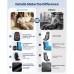 Back Massager with Heat, Chair Massage Pad with Deep Kneading Nodes, Seat Vibration, Spot & Full Back Control, Portable Cushion for Home Office Sofa Recliner, Black Blue