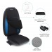 Back Massager with Heat, Chair Massage Pad with Deep Kneading Nodes, Seat Vibration, Spot & Full Back Control, Portable Cushion for Home Office Sofa Recliner, Black Blue