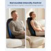 Back Massager with Heat, Chair Massage Pad with Deep Kneading Nodes, Seat Vibration, Spot & Full Back Control, Portable Cushion for Home Office Sofa Recliner, Black Blue