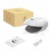 Wireless Hand Massager with Heat, 3 Compression Levels, Rechargeable Cordless Finger & Palm Massager, USB Charging, Portable White Relaxation Device for Home Office Travel