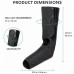 Air Compression Foot and Calf Massager with Heat, 3 Modes, Black