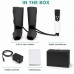 Air Compression Foot and Calf Massager with Heat, 3 Modes, Black
