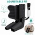 Air Compression Foot and Calf Massager with Heat, 3 Modes, Black