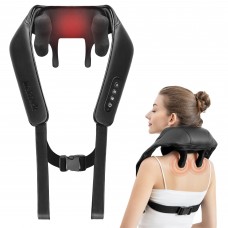 Cordless Neck Massager with Heat, 6D Kneading, Hands-Free Cordless Neck Massager with Heat, 6D Kneading, Hands-Free