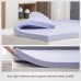 MECOR 4 inch 4” King Size Gel Infused Memory Foam Mattress Topper, Ventilated Design Bed Topper for Side, Back, Stomach Sleeper (Purple)