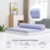 MECOR 2 inch 2” Full Size Gel Infused Memory Foam Mattress Topper, Ventilated Design Bed Topper for Side, Back, Stomach Sleeper (Purple)