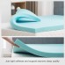 MECOR 2 inch 2” Queen Size Gel Infused Memory Foam Mattress Topper, Ventilated Design Bed Topper for Side, Back, Stomach Sleeper (Blue)