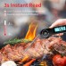 Digital Meat Thermometer, 3s Instant Read Kitchen Thermometer Probe with Reversible Display for BBQ, Beef, Pork, Chicken