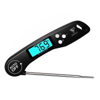 Digital Meat Thermometer, 3s Instant Read Kitchen Thermometer Probe with Reversible Display for BBQ, Beef, Pork, Chicken