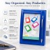 Memo Stand with Pen, Blue Desk Note Holder, 12.5 x 18.5 cm Memo Stand with Pen, Blue Desk Note Holder, 12.5 x 18.5 cm