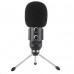 Audio Dynamic USB Condenser Sound Recording Vocal Microphone Mic With Stand Mount