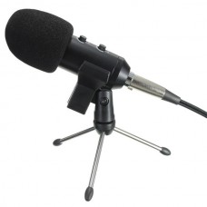 Audio Dynamic USB Condenser Sound Recording Vocal Microphone Mic With Stand Mount