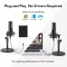 MAONO USB Computer Microphone with One-Touch Mute, Gain Knob, Shock Mount, Condenser Recording Mic for PC, Gaming, Streaming, Podcasts - AU-PM421T