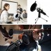 NASUM USB Microphone with Tripod Stand, Plug & Play, Condenser, Dual-Layer Acoustic Filter for PC, Laptop, Gaming, Conference Calls, Streaming - 702857