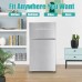 2-Door Mini Fridge, 3.0 Cubic Feet Compact Fridge with 7 Adjustable Temperature Modes for Apartments, Dorms, RV, Office, Bedroom, Kitchen - FTC30RE