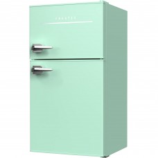 2-Door Mini Fridge, 3.0 cu. ft. Compact Fridge with Retro Style Handles, Side Bottle Opener, 7 Temperature Modes for Apartments, Dorms, RV, Office, Bedroom (Mint Green)