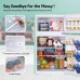 2-Door Mini Fridge, 3.0 cu. ft. Compact Fridge with Retro Style Handles, Side Bottle Opener, 7 Temperature Modes for Apartments, Dorms, RV, Office, Bedroom (Mint Green)
