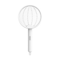 Electric Mosquito Swatter, Foldable Rechargeable Bug Zapper, White