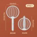Electric Mosquito Swatter, Foldable Rechargeable Bug Zapper, White