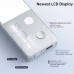2-Pack LED Motion Sensor Closet Light, Wireless Under Cabinet Lights with LCD Display, 3 Modes, USB Rechargeable for Home, Wardrobe, Closet, Cabinet (White) - C400