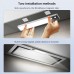 2-Pack LED Motion Sensor Closet Light, Wireless Under Cabinet Lights with LCD Display, 3 Modes, USB Rechargeable for Home, Wardrobe, Closet, Cabinet (White) - C400