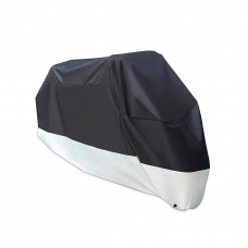 XXL All Season Waterproof Sun Motorcycle Cover, Fits up to 108" Motorcycles (Black)