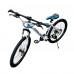 Adult Mountain Bike, 26" Commuter Bicycle with Aluminum Alloy Steel Frame, 21 Speed Shifters, Full Suspension, Dual Disc Brakes