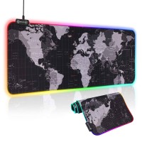 GMS-X5 RGB Light Gaming Mouse Pad Keyboard Mat USB Foldable Non-Slip with Smooth Waterproof Surface - 80 x 30 cm