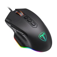 PC257A Wired Gaming Mouse with RGB Backlit, Adjustable DPI, 10 Programmable Buttons