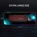 RGB Light Gaming Mouse Pad 14 LED Lighting Modes Keyboard Mat USB Foldable Non-Slip with Smooth Waterproof Surface - 80 x 30 cm