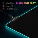 RGB Light Gaming Mouse Pad 14 LED Lighting Modes Keyboard Mat USB Foldable Non-Slip with Smooth Waterproof Surface - 80 x 30 cm