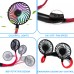 Portable Neck Fan Rechargeable USB Hands Free Fan with 3 Level Air Flow, 7 LED Lights for Home Office Travel Indoor Outdoor