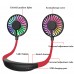 Portable Neck Fan Rechargeable USB Hands Free Fan with 3 Level Air Flow, 7 LED Lights for Home Office Travel Indoor Outdoor