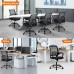 Ergonomic Office Chair, Modern Adjustable Computer Chair with Lumbar Support, Armrests, Swivel Wheels for Home, Office (Black) - DY-YZ01-BL-BL