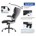 KASORIX Executive Office Chair, Adjustable Swivel Chair with PU Leather, High-Back Lumbar Support, Flip-Up Armrests for Home, Office - GD-9334
